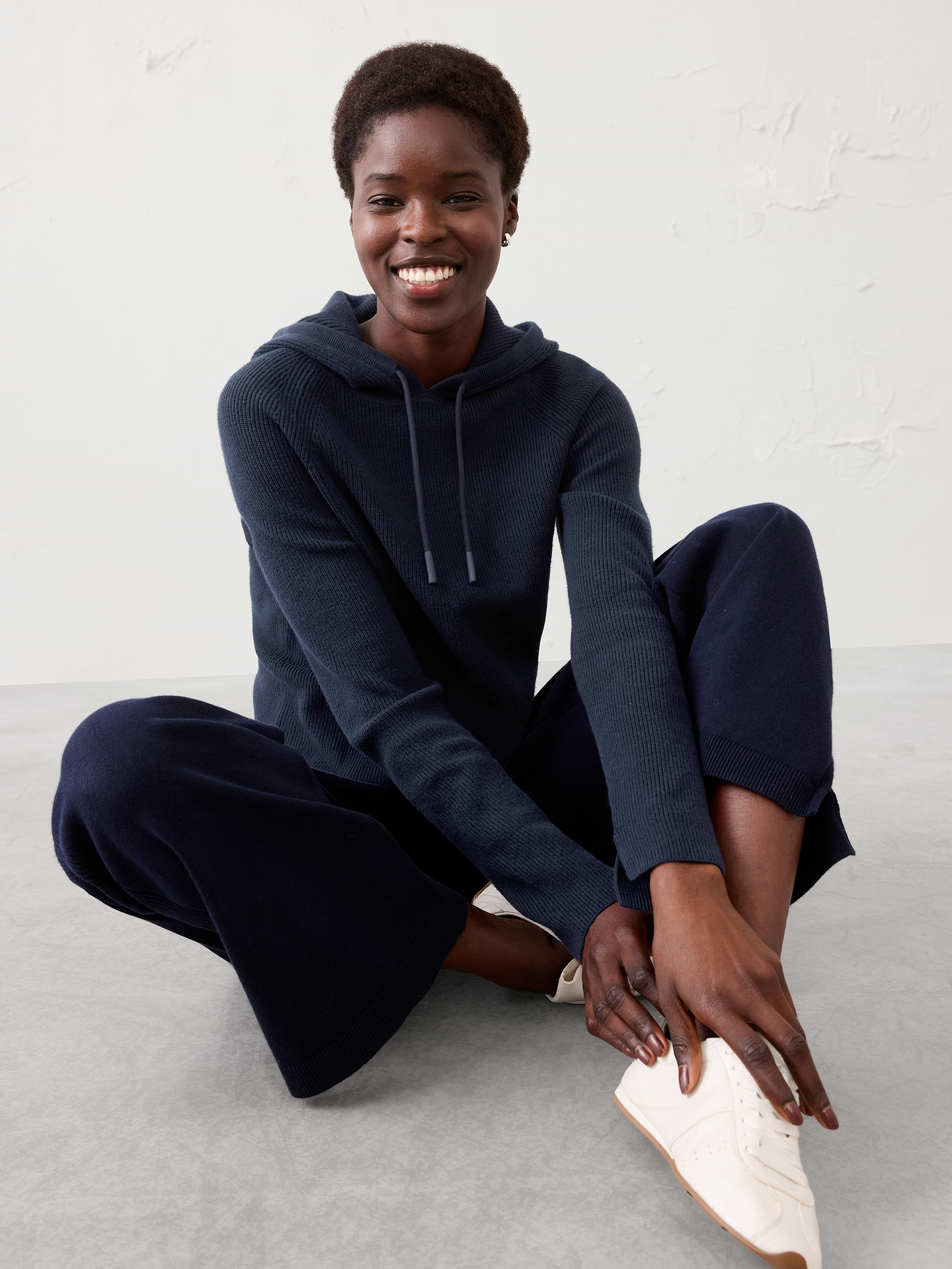 Image number 1 showing, Ribbed Sweater Hoodie