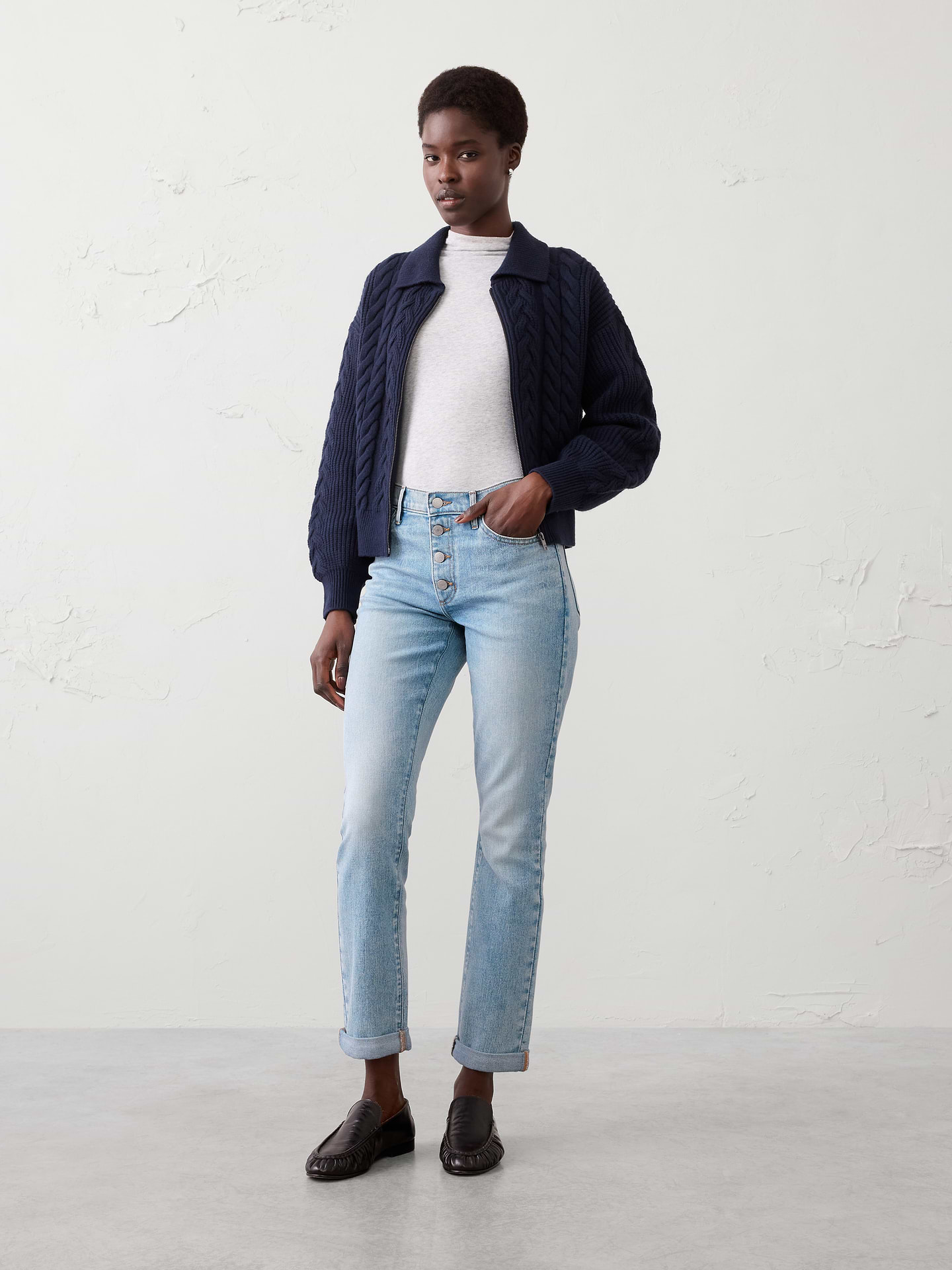 Image number 1 showing, Girlfriend Mid-Rise Jean