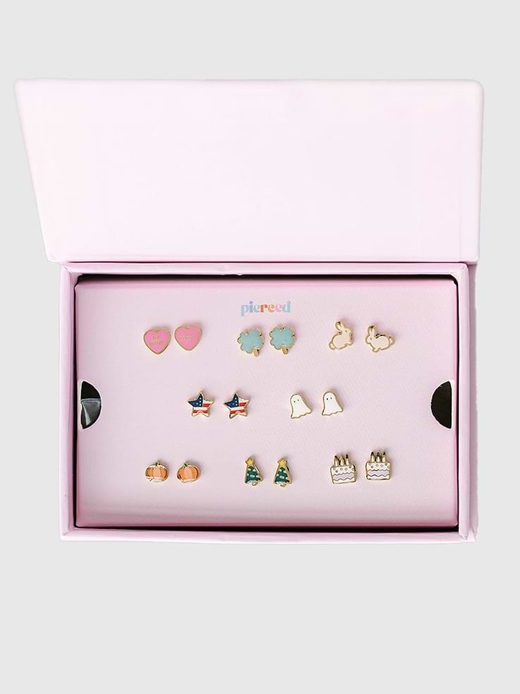 Image 2 of 2, Pierced Co Holiday Screwback Earring Set