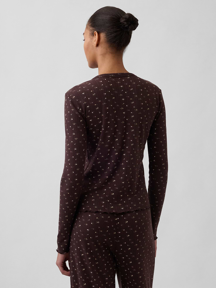 Image number 3 showing, Pointelle PJ Top