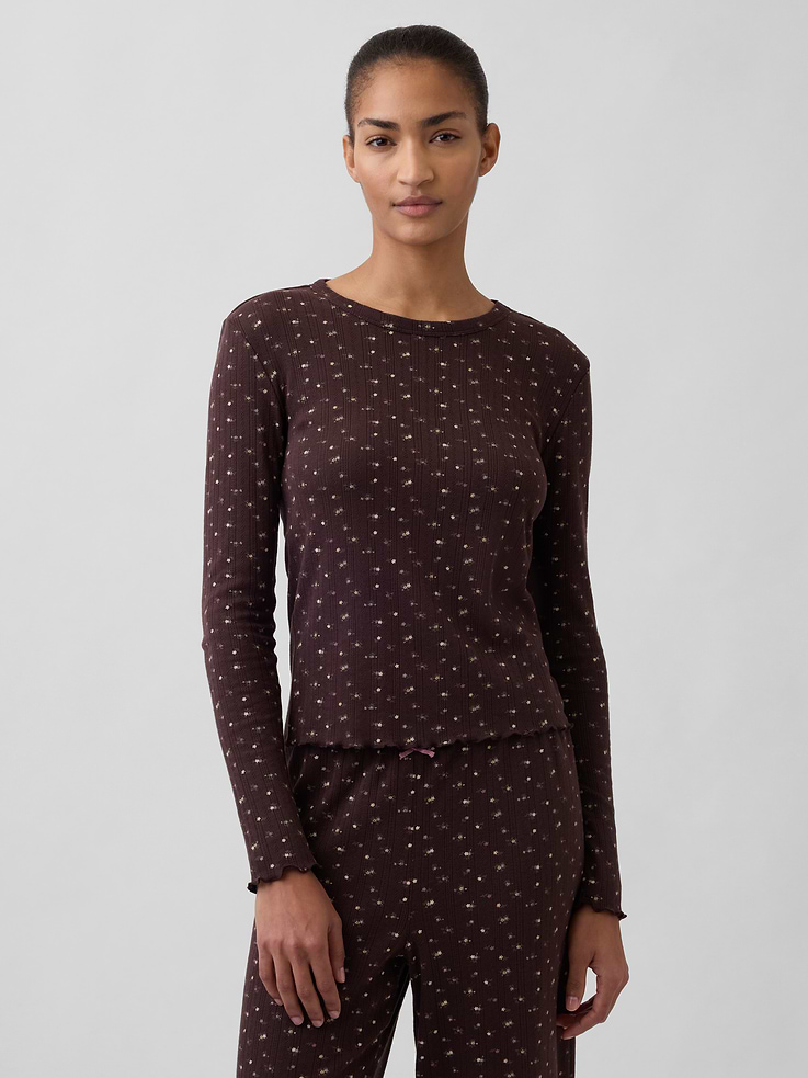 Image number 1 showing, Pointelle PJ Top