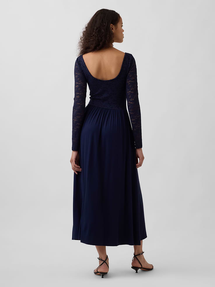 Image number 2 showing, Mixed Media Maxi Dress