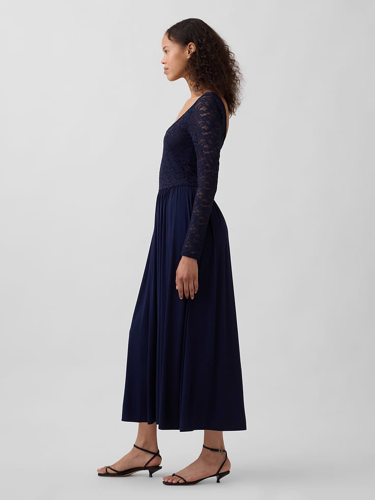 Image number 3 showing, Mixed Media Maxi Dress