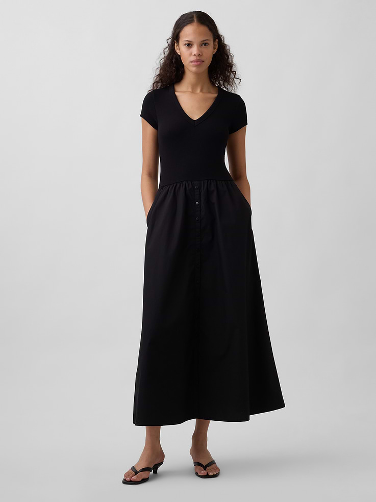 Image number 1 showing, Modern Mixed Media Maxi Dress