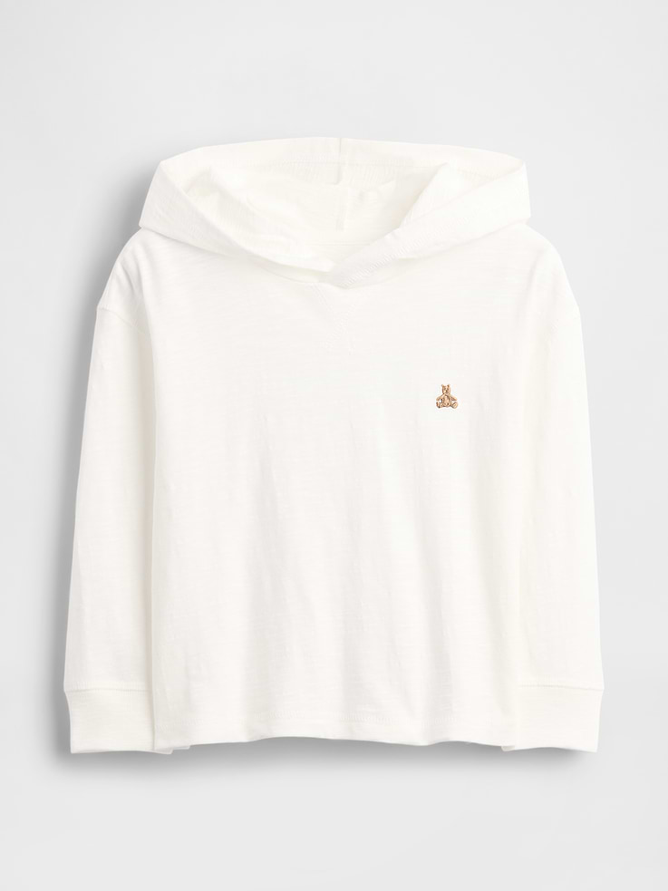 Image number 1 showing, Baby & Toddler Organic Cotton Hooded T-Shirt