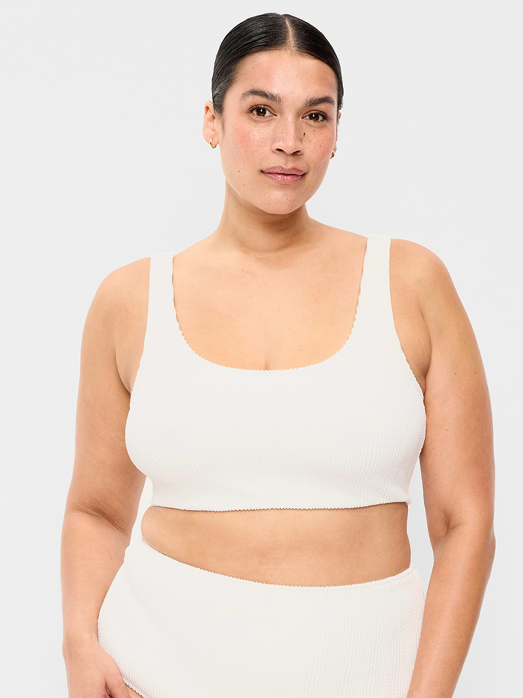 Image number 7 showing, Ribbed Scoop-Neck Swim Top