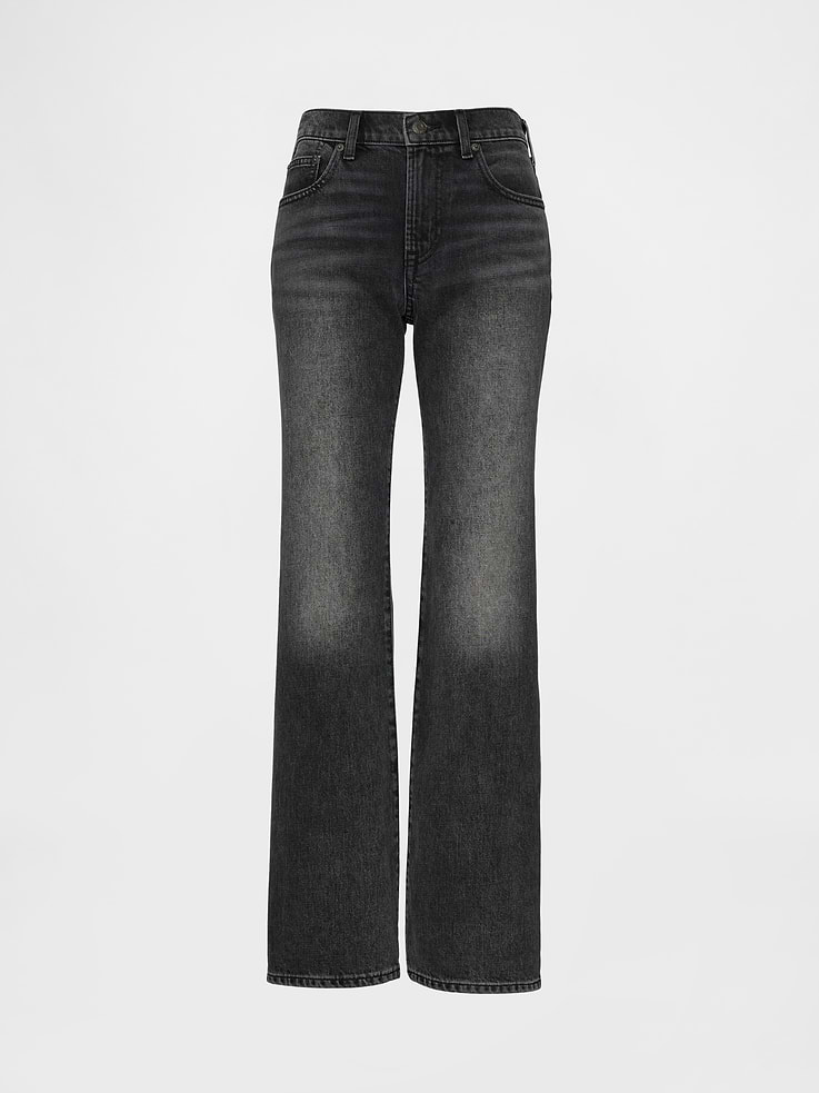 Image number 5 showing, Mid Rise Rigid Relaxed Flare Jeans