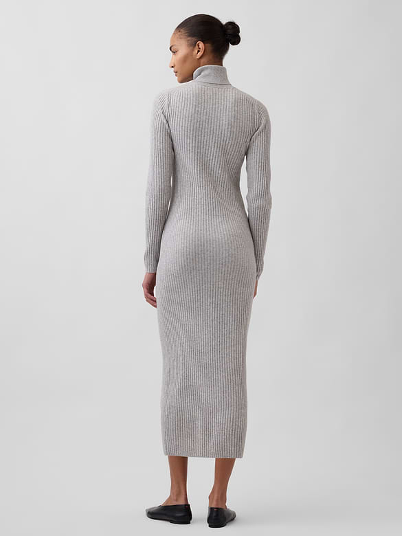 CashSoft Turtleneck Maxi Sweater Dress