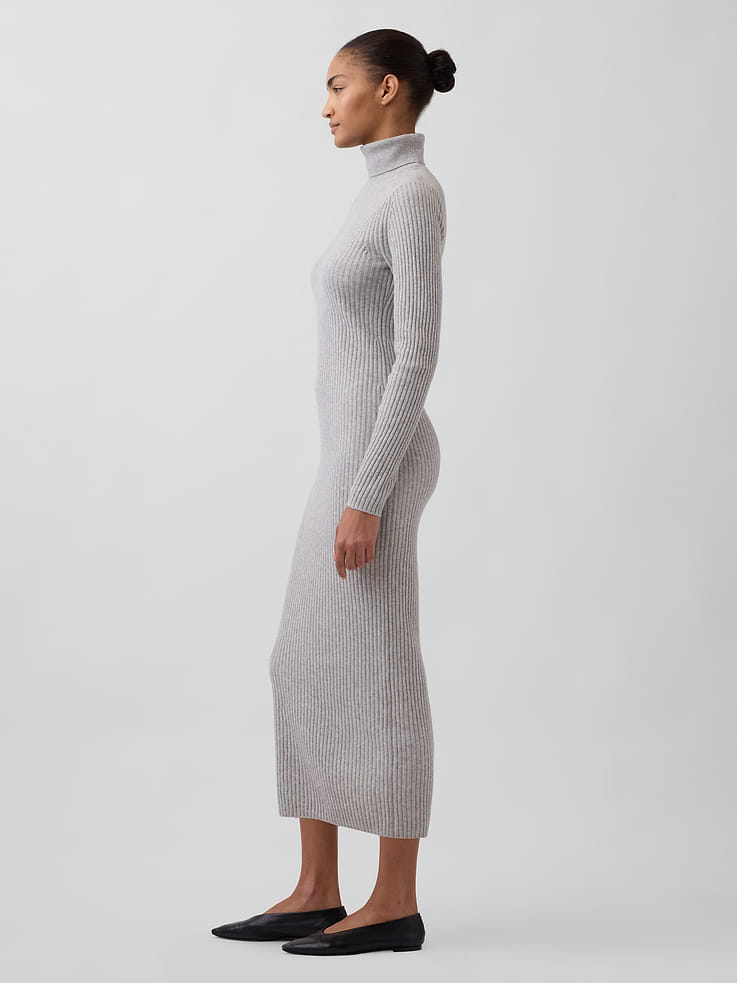 L'image numéro 3 présente Robe-chandail longue à col roulé Effet cachemire
