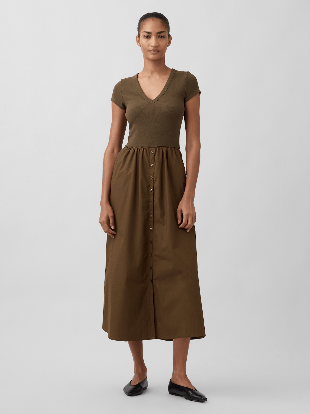 Modern Mixed Media Maxi Dress