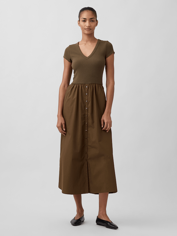 Modern Mixed Media Maxi Dress