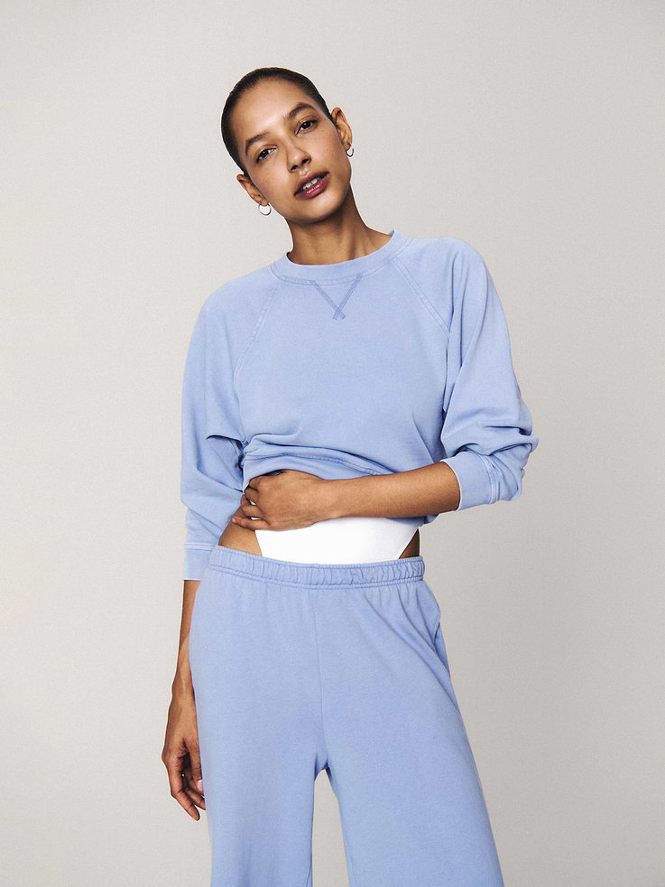 Image number 7 showing, VintageSoft Terry Wide-Leg Sweatpants