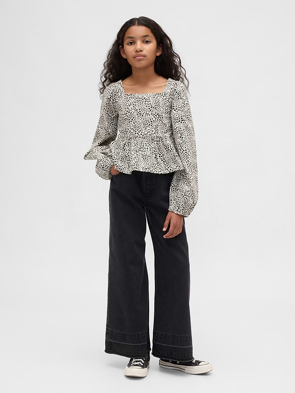 Kids Poplin Peplum Top