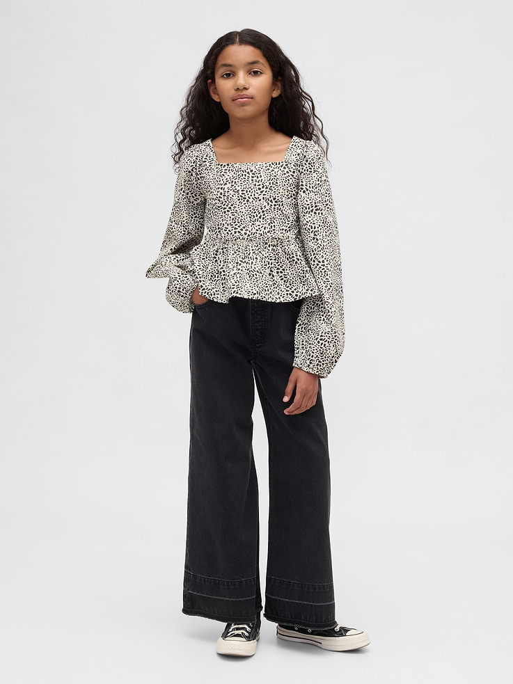 Image number 4 showing, Kids Poplin Peplum Top