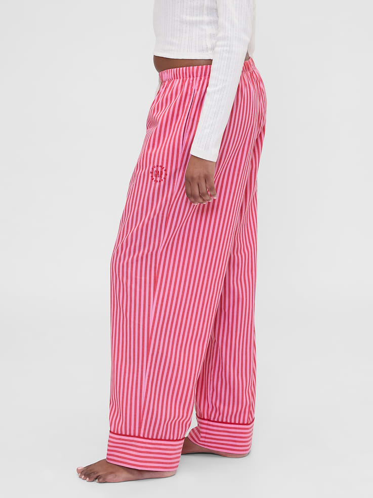 Image number 3 showing, Gap × Summer Fridays Relaxed Poplin Stripe PJ Pants