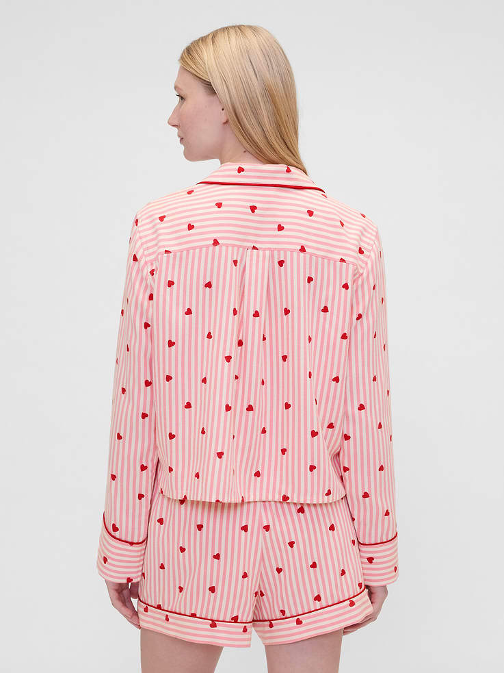 Image number 2 showing, Gap × Summer Fridays Relaxed Flannel Hearts PJ Shirt
