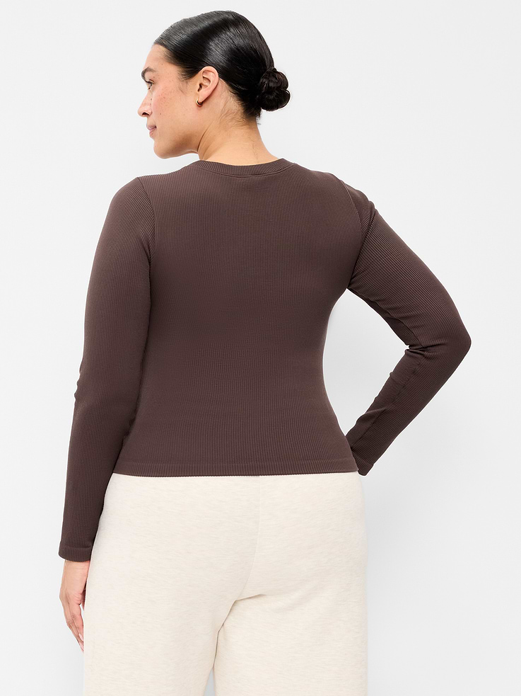 Image number 8 showing, Exhale Seamless Fitted Rib T-Shirt
