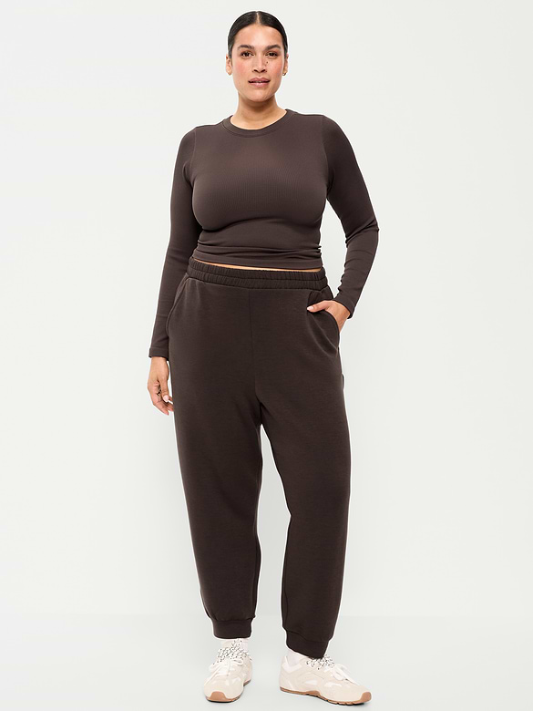 High-Waisted Bounce Fleece Jogger Sweatpants