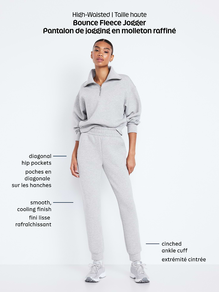 Image number 9 showing, High-Waisted Bounce Fleece Jogger Sweatpants
