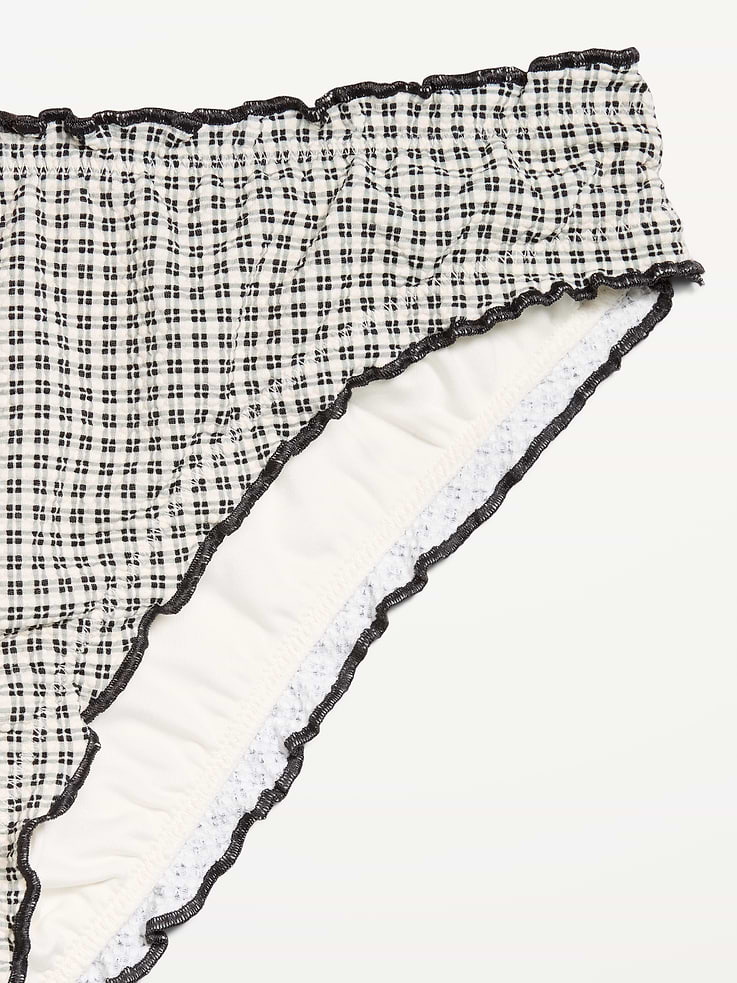 Image number 9 showing, Mid-Rise Ruffle Trim Swim Bottoms