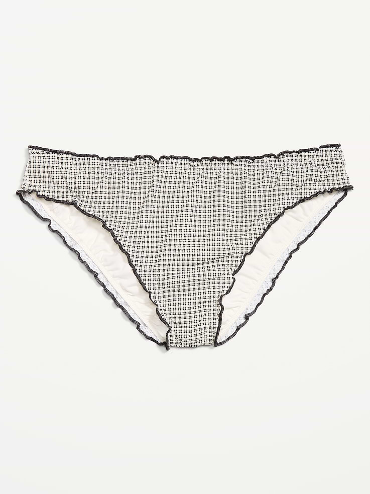 Image number 4 showing, Mid-Rise Ruffle Trim Swim Bottoms