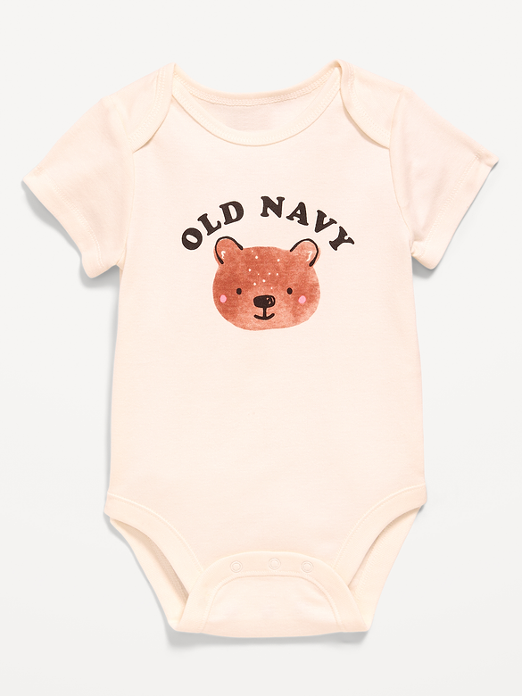 Cache-couche à manches courtes à logo imprimé pour Bébé