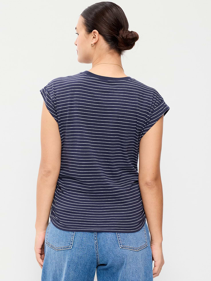 Image number 6 showing, Cap-Sleeve Cinch-Waist Top