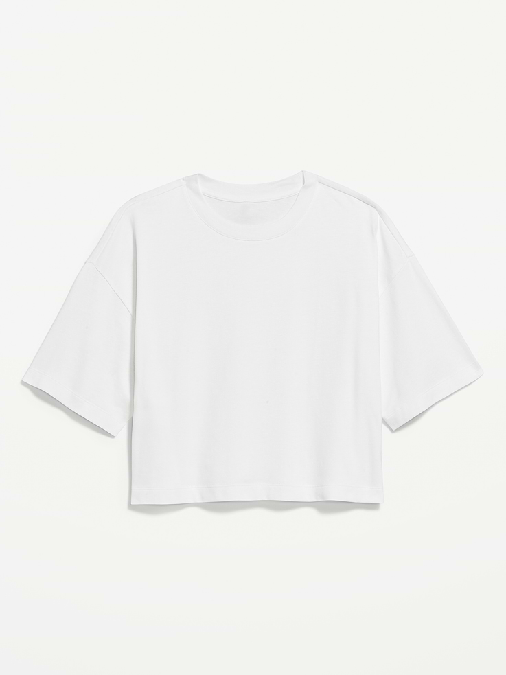 Image number 4 showing, Vintage Crew-Neck Oversized Crop T-Shirt