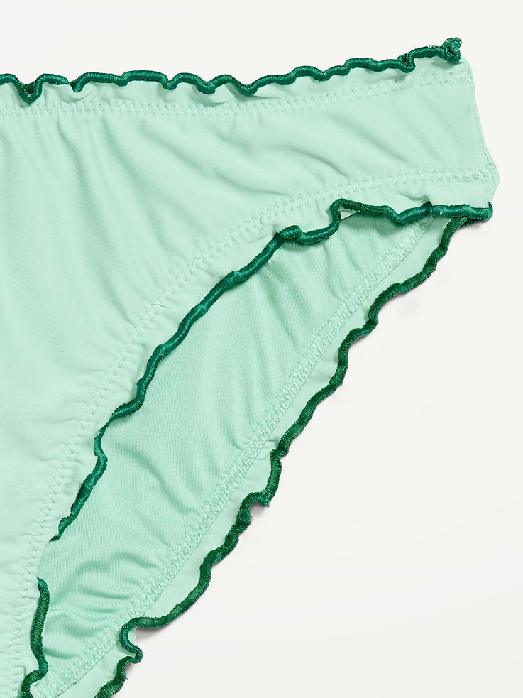 Image 9 de 9, Bas de maillot de bain taille mi-basse à volants