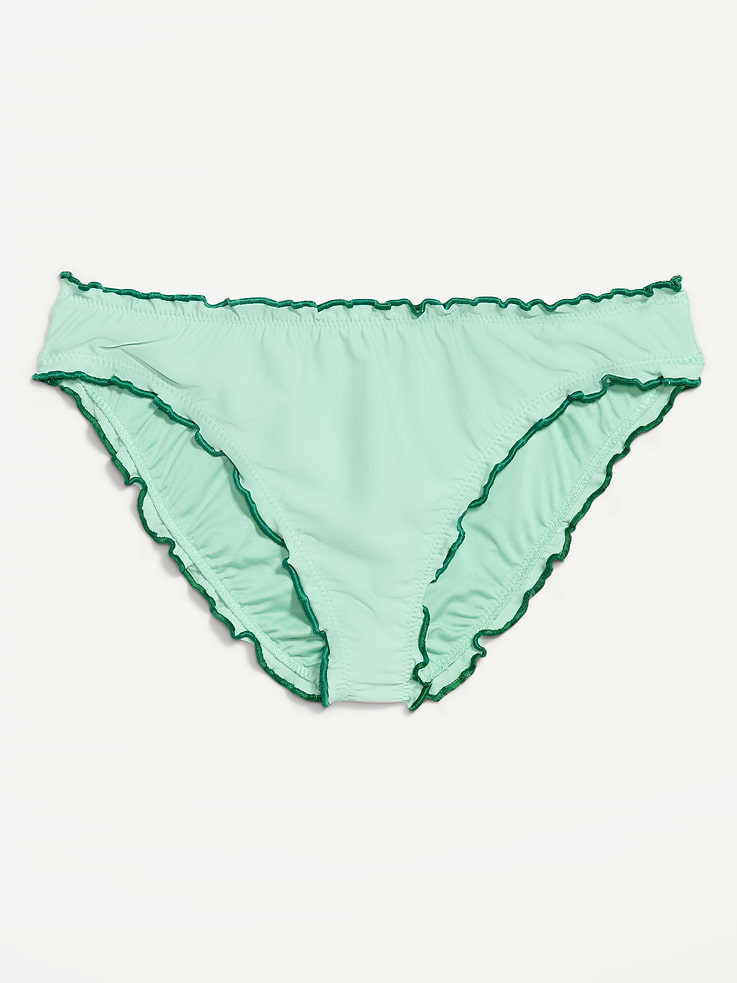 Image 4 de 9, Bas de maillot de bain taille mi-basse à volants