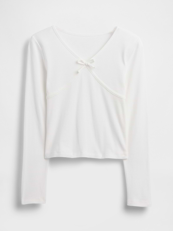 Kids Cross Front Bow T-Shirt