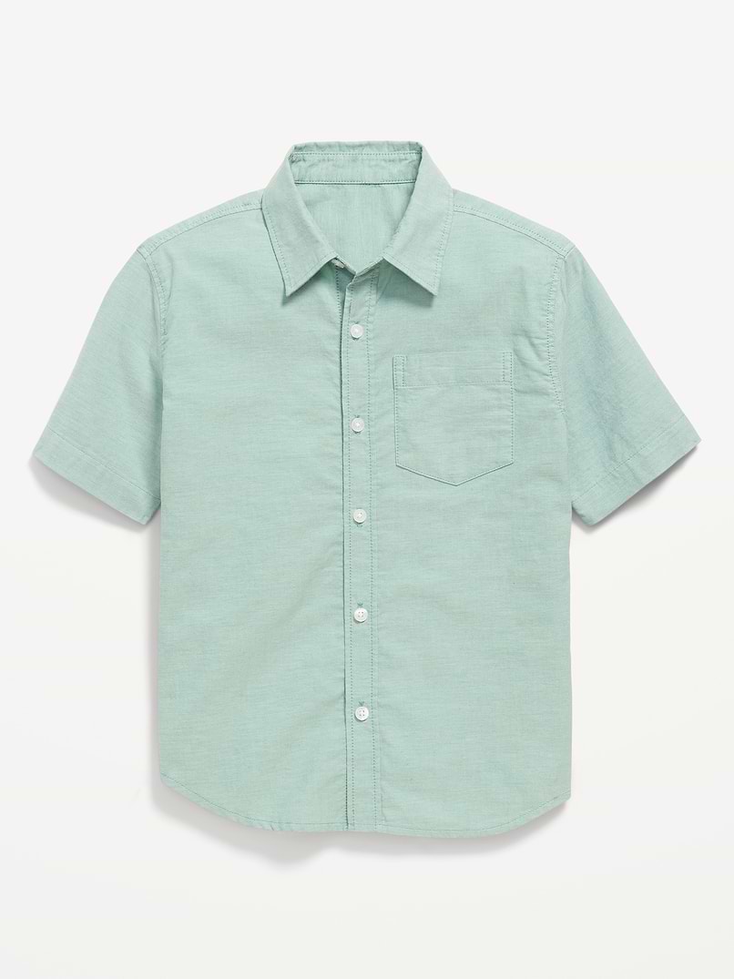 boys sage green dress shirt Short-Sleeve Pocket Oxford for chanel jacket
