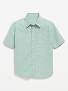 Image number 2 showing, Short-Sleeve Pocket Oxford Shirt for Boys