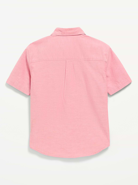 Short-Sleeve Pocket Oxford Shirt for Boys