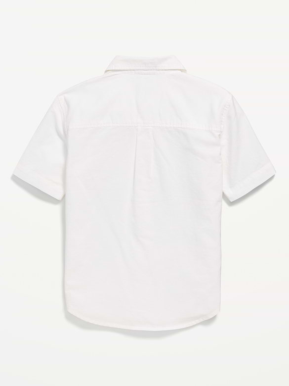 Chemise oxford à poche à manches courtes pour garçon