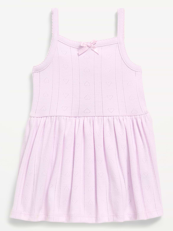 Pointelle-Knit Bodysuit Dress for Baby