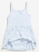 L'image numéro 2 présente Robe cache-couche en tricot pointelle pour bébé