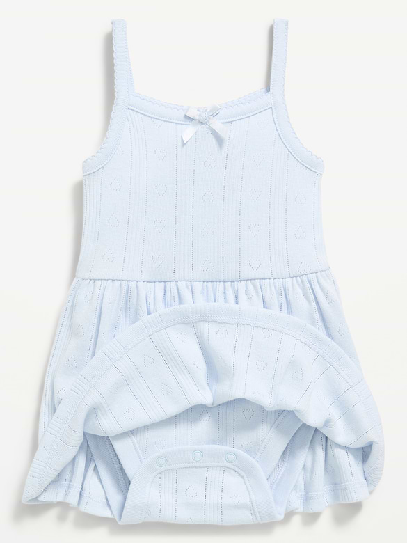 Pointelle-Knit Bodysuit Dress for Baby