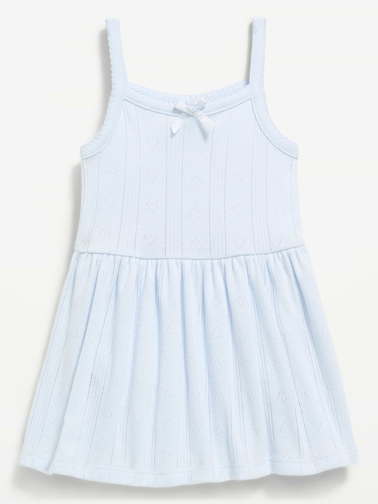 L'image numéro 1 présente Robe cache-couche en tricot pointelle pour bébé
