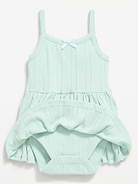 L'image numéro 2 présente Robe cache-couche en tricot pointelle pour bébé