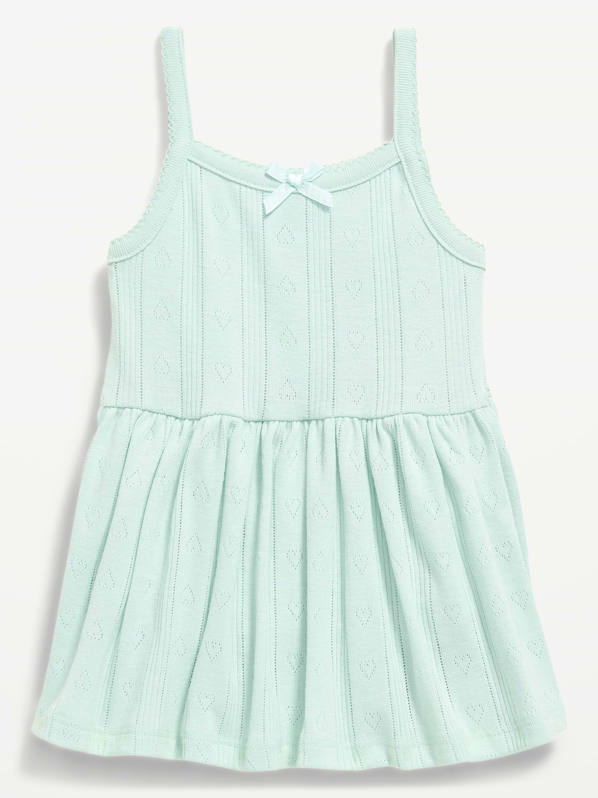 L'image numéro 1 présente Robe cache-couche en tricot pointelle pour bébé