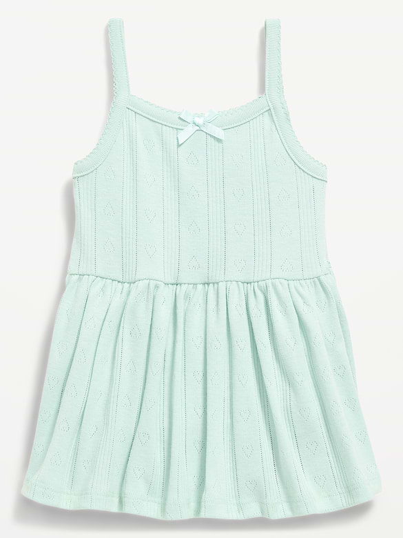 Pointelle-Knit Bodysuit Dress for Baby