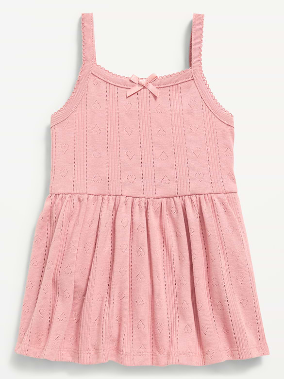 Pointelle-Knit Bodysuit Dress for Baby