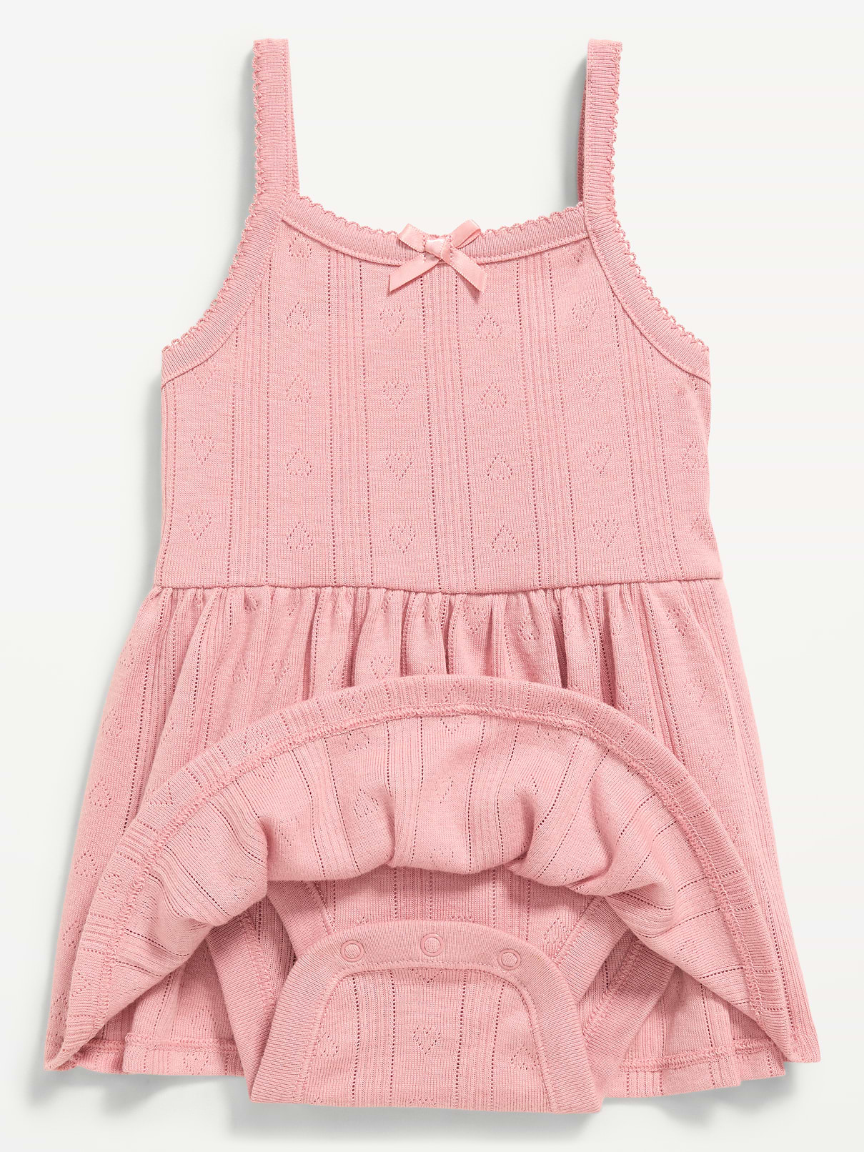 Image 2 de 2, Robe cache-couche en tricot pointelle pour bébé