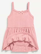 Image 2 de 2, Robe cache-couche en tricot pointelle pour bébé