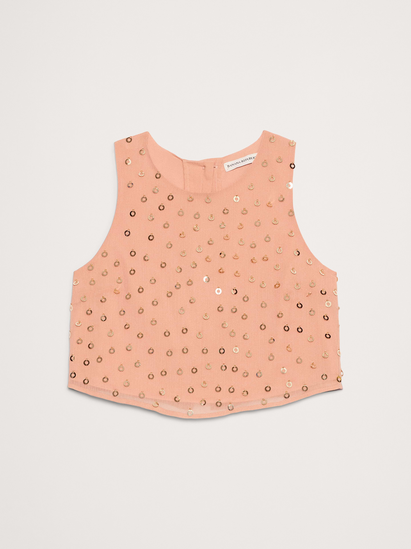 Image number 5 showing, Embellished Chiffon Open-Back Tank