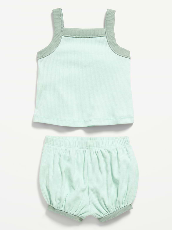 Ribbed Cami Tank and Shorts Set for Baby
