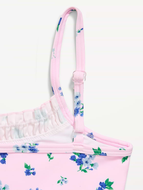 Printed Ruffle-Trim Swim Set for Girls