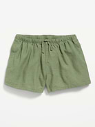 Image number 1 showing, Linen-Blend Shorts for Girls