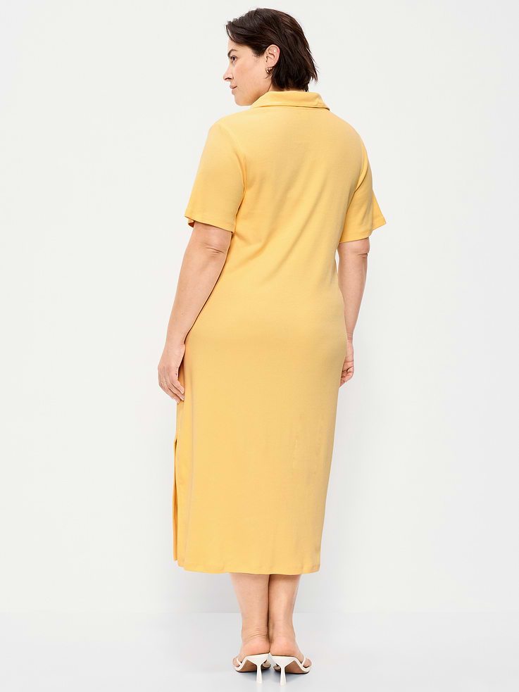 L'image numéro 10 présente Robe polo mi-longue à manches courtes
